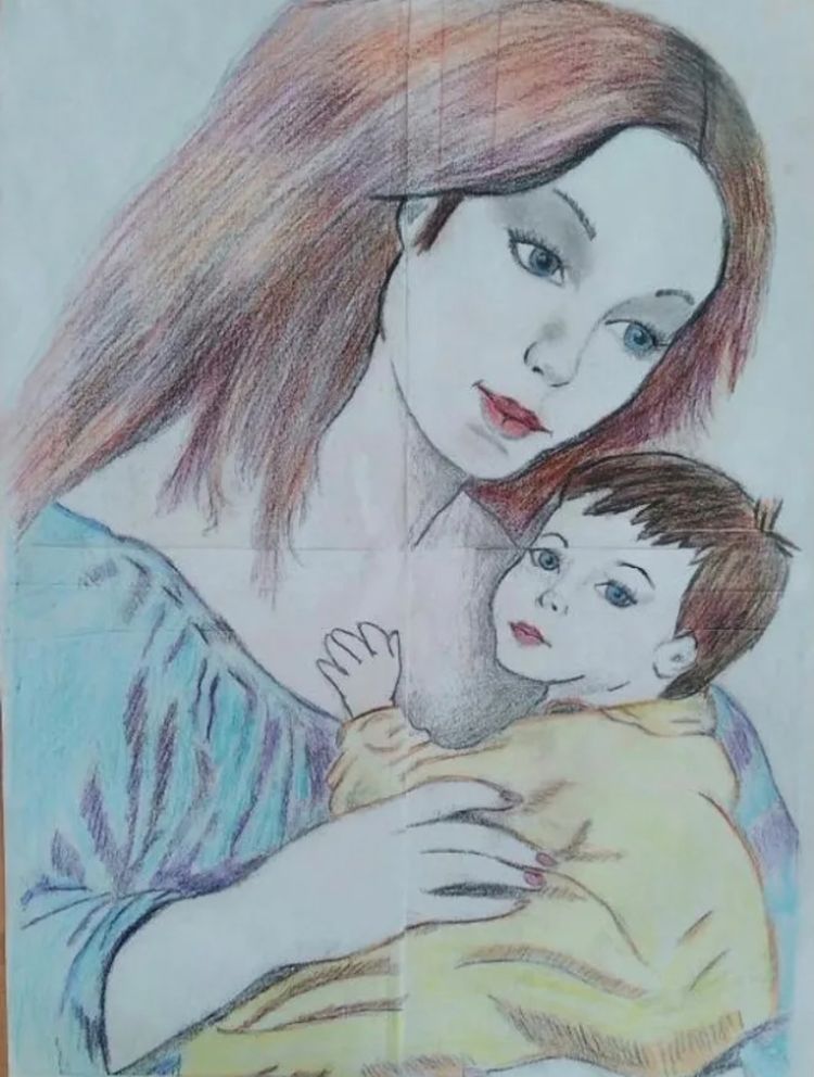 Мама с ребенком 4 класс. Рисунок ко Дню матери. Рисунок для мамы. Красивый рисунок для мамы. Рисунки ко Дню матери красивые.